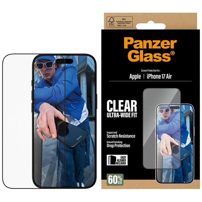 PanzerGlass Ultra-Wide Fit EasyAligner Tempered Glass for iPhone Air