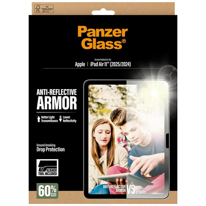 PanzerGlass Ultra-Wide Fit Reflective Armor Tempered Glass for iPad Air 11" 2025 (7th Gen.) / iPad Air 11" 2024 (6th Gen.)