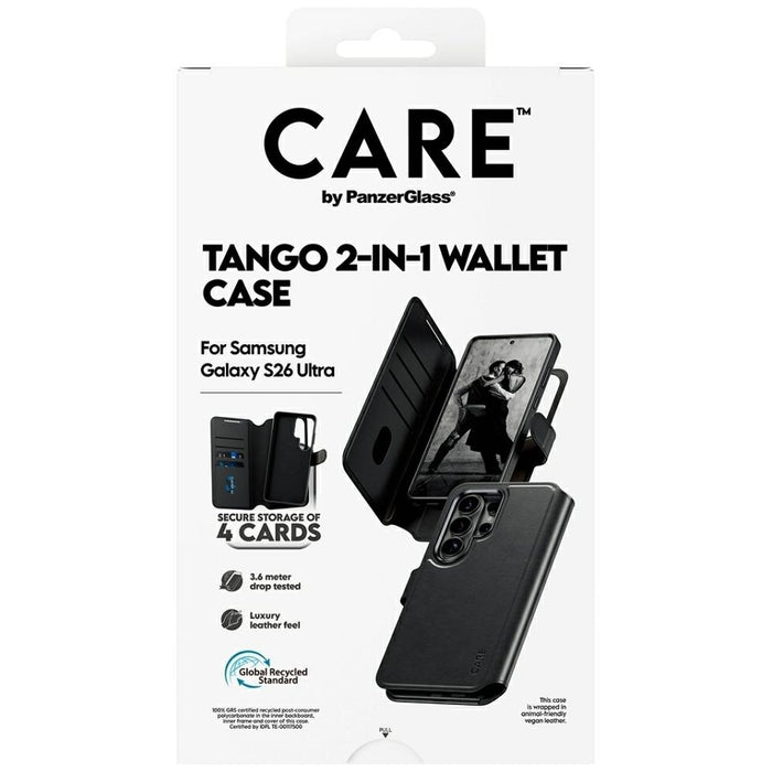 CARE by PanzerGlass Tango 2in1 Wallet Case for Samsung Galaxy S26 Ultra - Black