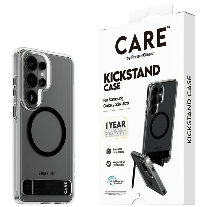CARE by PanzerGlass Urban Explorer Transparent Case w. Black Qi for Samsung Galaxy S26 Ultra - transparent