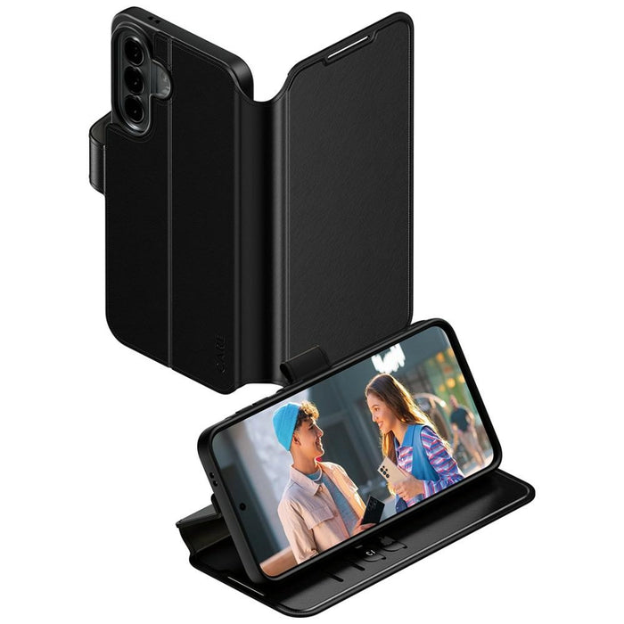 CARE by PanzerGlass Feature Wallet Kickstand Case for Samsung Galaxy A57 - Black
