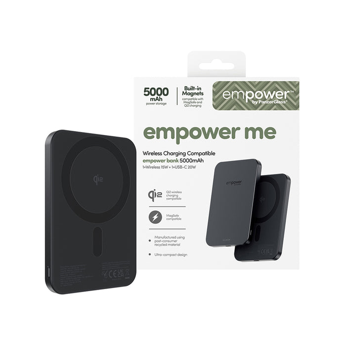 EXTERNAL BATTERY EMPOWER Wireless Charge 5 Ah Black