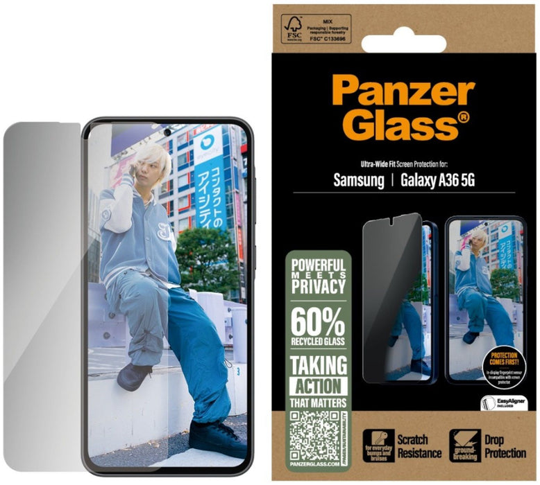 PanzerGlass Ultra-Wide Fit Privacy Glass for Samsung Galaxy A36 5G