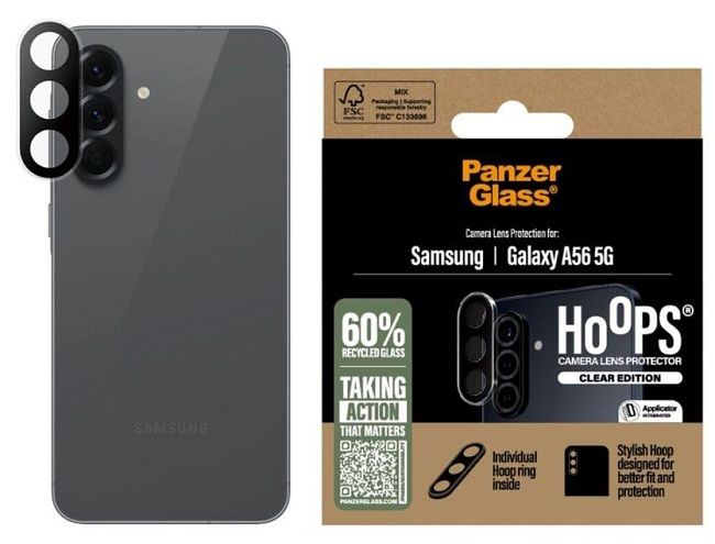 PanzerGlass Hoops Lens Protector Tempered Glass for Samsung Galaxy A56 5G - Clear