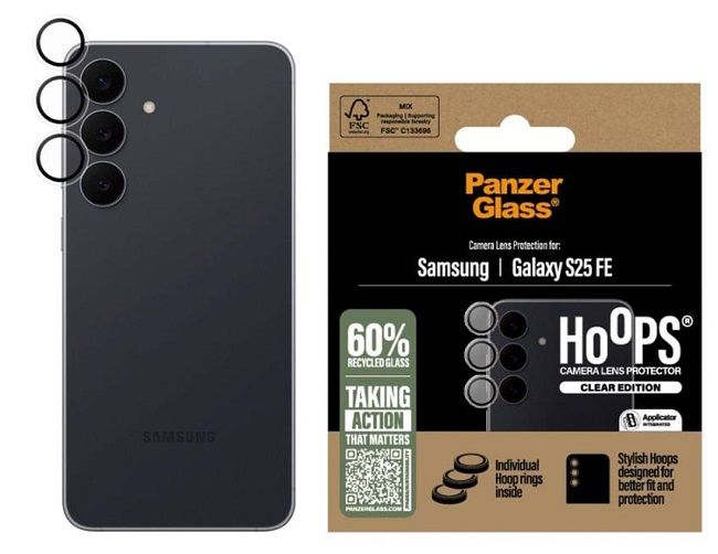 PanzerGlass Hoops Lens Protector Tempered Glass for Samsung Galaxy S25 FE