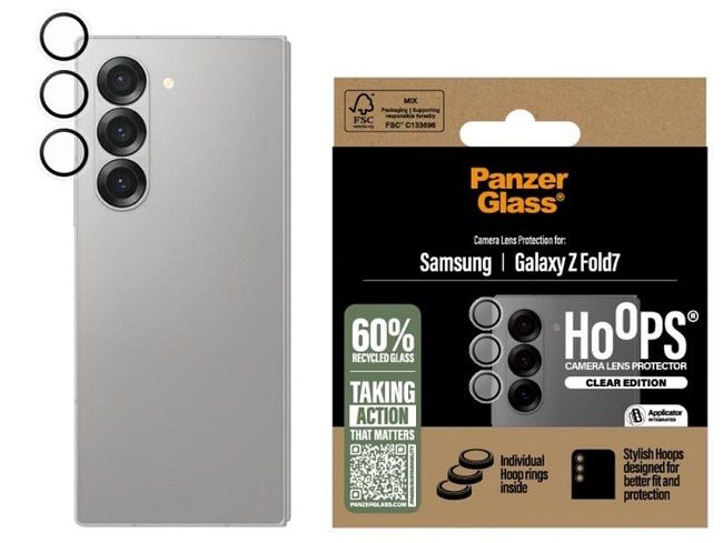 PanzerGlass Hoops Tempered Glass Lens Cover for Samsung Galaxy Z Fold 7