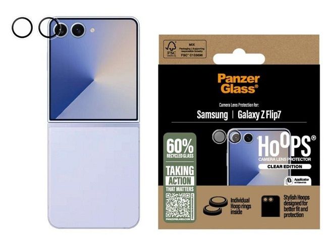 PanzerGlass Hoops Tempered Glass Lens Cover for Samsung Galaxy Z Flip7