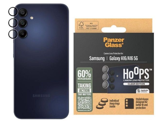 PanzerGlass Hoops Tempered Glass Lens Cover for Samsung Galaxy A16 / A16 5G - Clear