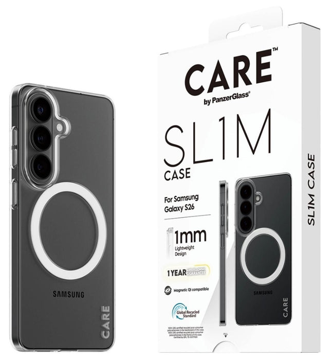CARE by PanzerGlass SL1M Case for Samsung Galaxy S26 - Transparent
