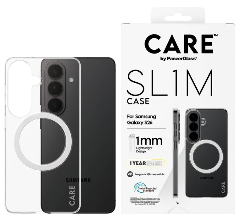 CARE by PanzerGlass SL1M Case for Samsung Galaxy S26 - Transparent
