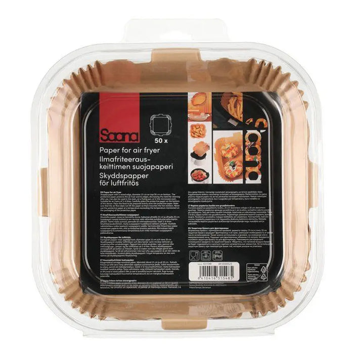 PAPER BASKET FOR AIR FRYER SQUARE 50 PCS SAANA - Съдове за готвене<<<Домашни потреби<<<Кухня<<<Praktiker