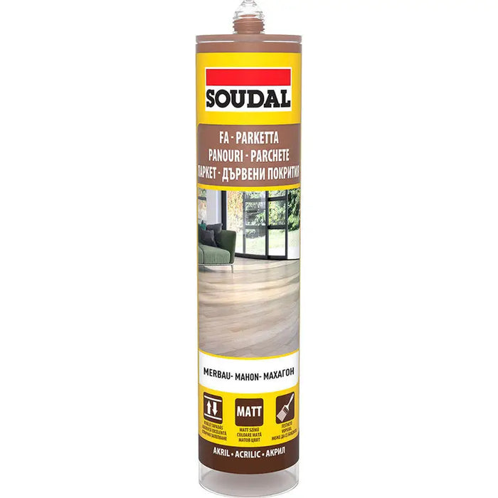 PARQUET SEALER MAHOGANY 280 ML SOUDAL - Китове<<<Лакове и импрегнанти за дърво<<<Бои и