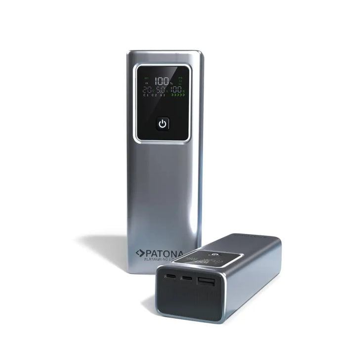 PATONA Platinum Powerbank Luxury One PD100 | 20000mAh | PD 100W | USB-C + USB-A Silver Black - Power