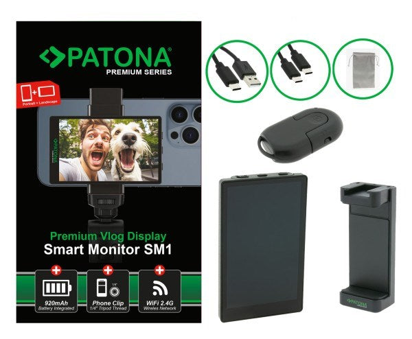 PATONA 4199 camera monitor 10.1 cm (3.97") Black 480 x 800 pixels Touchscreen