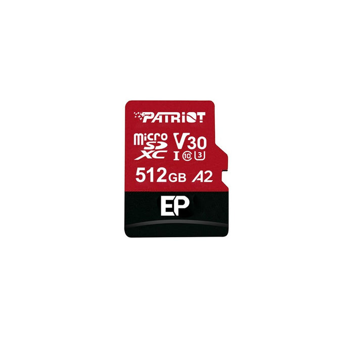 Micro SD Memory Card with Adaptor Patriot Memory PEF512GEP32MCX 512 GB