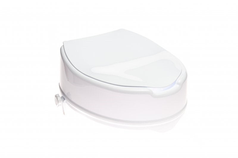 High raising toilet seat with flap