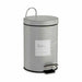 Pedal bin Berilo Beauty Products White Grey Steel Plastic 3 L (6 Units) - Почистване Прахосмукачки И Гладене<<<Дом
