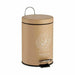 Pedal bin Berilo Tropical Bath White Beige Steel Plastic 3 L (6 Units) - Почистване Прахосмукачки И Гладене<<<Дом