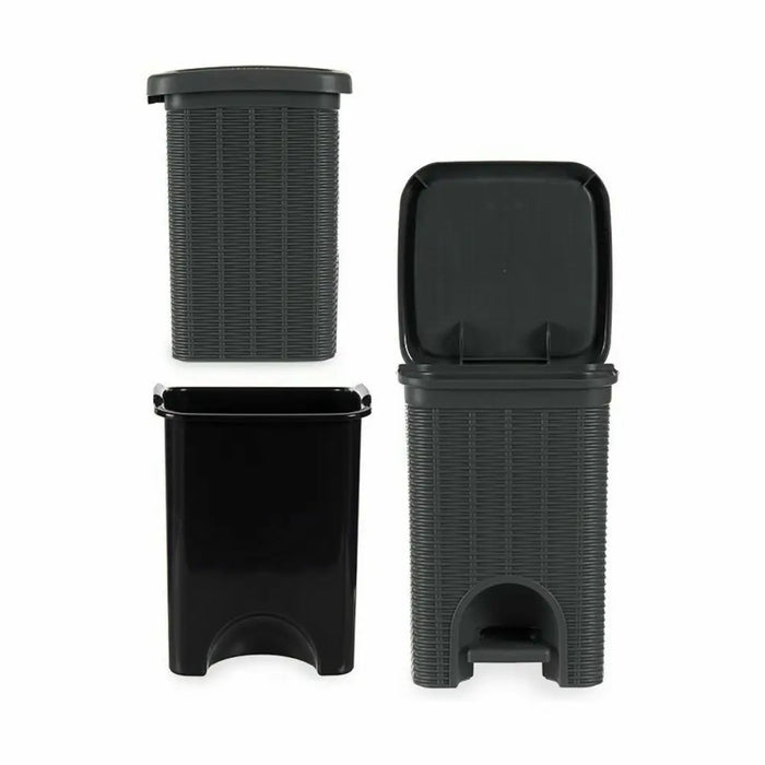 Pedal bin Stefanplast Elegance Grey Plastic 20 L (6 Units) - Почистване Прахосмукачки И Гладене<<<Дом