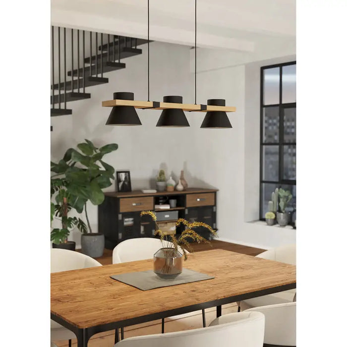 PENDANT 3XE27 BLACK EGLO MACCLES - Пендели<<<Вътрешно осветление<<<Осветление<<<Praktiker&&&Пендели<<<Вътрешно