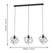 PENDANT 3XE27 BLACK EGLO STRAITON - Пендели<<<Вътрешно осветление<<<Осветление<<<Praktiker&&&Пендели<<<Вътрешно