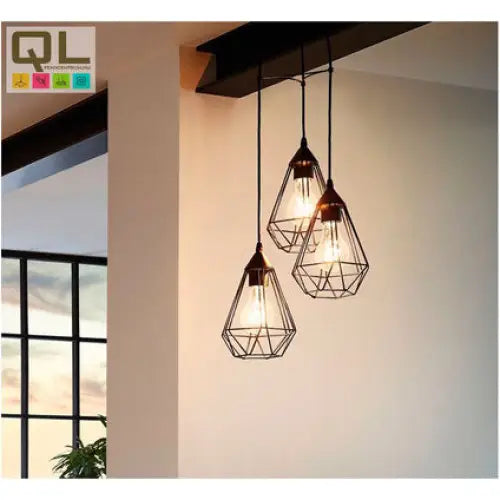 PENDANT 3XH27 BLACK GRID EGLO TARBES - Пендели<<<Вътрешно осветление<<<Осветление<<<Praktiker&&&Пендели<<<Вътрешно