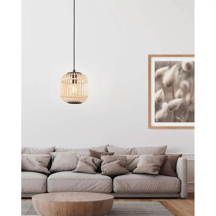 PENDANT E27 BLACK EGLO BORDESEY - Пендели<<<Вътрешно осветление<<<Осветление<<<Praktiker&&&Пендели<<<Вътрешно