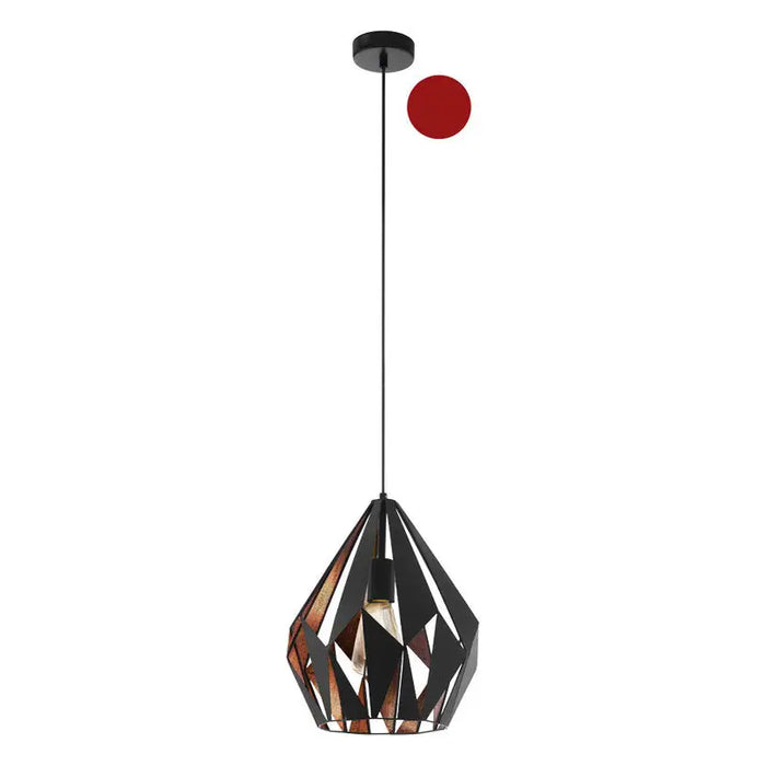 PENDANT E27 BLACK EGLO CARLTON 1 - Пендели<<<Вътрешно осветление<<<Осветление<<<Praktiker&&&Пендели<<<Вътрешно