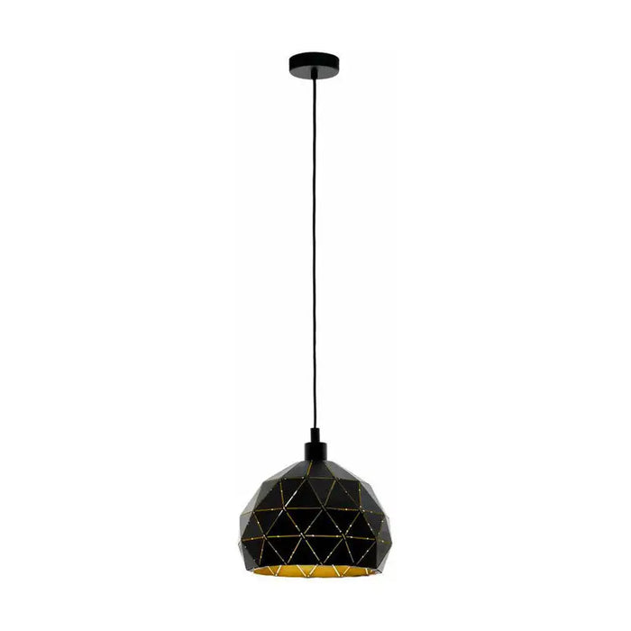 PENDANT E27 BLACK/GOLD F40CM EGLO ROCCAFORTE - Пендели<<<Вътрешно