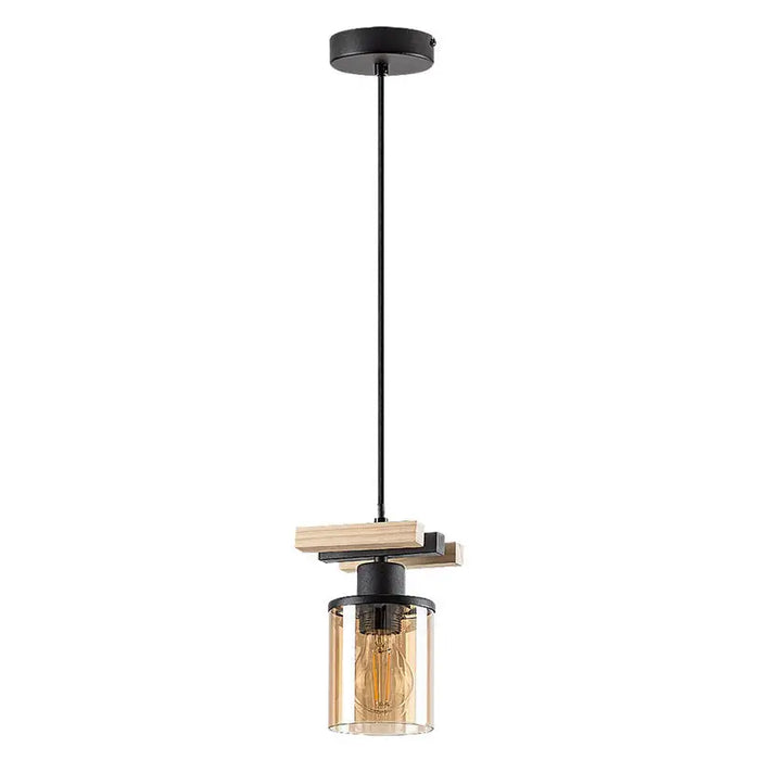 PENDANT E27 BLACK/WOOD RABALUX NIYLAH - Пендели<<<Вътрешно осветление<<<Осветление<<<Praktiker&&&Пендели<<<Вътрешно