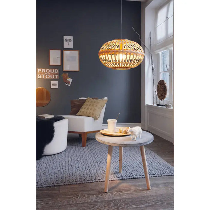 PENDANT E27 F38CM BAMBOO EGLO AMSFIELD - Пендели<<<Вътрешно осветление<<<Осветление<<<Praktiker&&&Пендели<<<Вътрешно