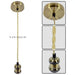 PENDANT E27 RETRO ANTIQUE GOLD WITH BEIGE TWISTED CABLE VIVALUX - Пендели<<<Вътрешно