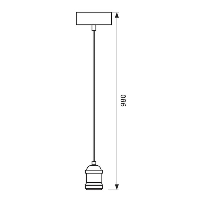 PENDANT E27 RETRO GRAPHITE WITH BLACK SMOOTH VIVALUX CABLE - Пендели<<<Вътрешно