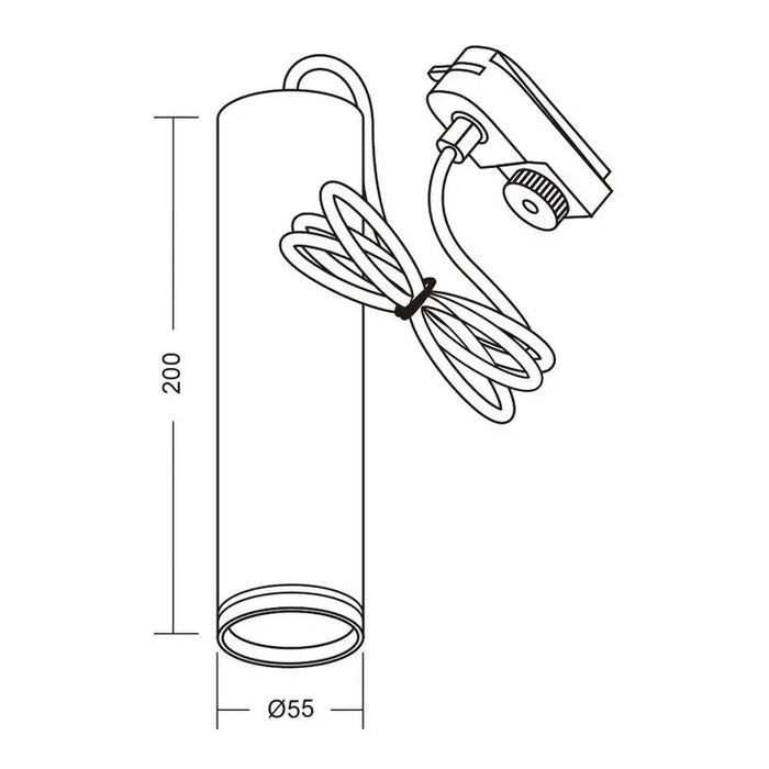 PENDANT FOR RAIL GU10 BLACK VIVALUX KING - Осветление за релсов монтаж<<<Вътрешно