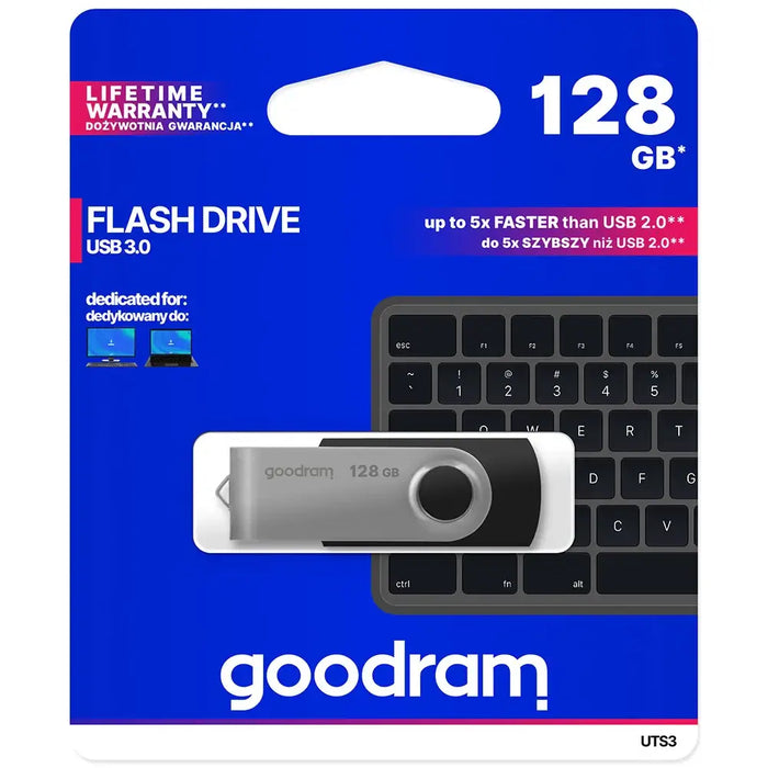 Pendrive 128 GB USB 3.2 Gen 1 UTS3 Goodram - black - Paragony<<<HurtelXML&&&USB флаш устройства<<<Компютър Мрежи и