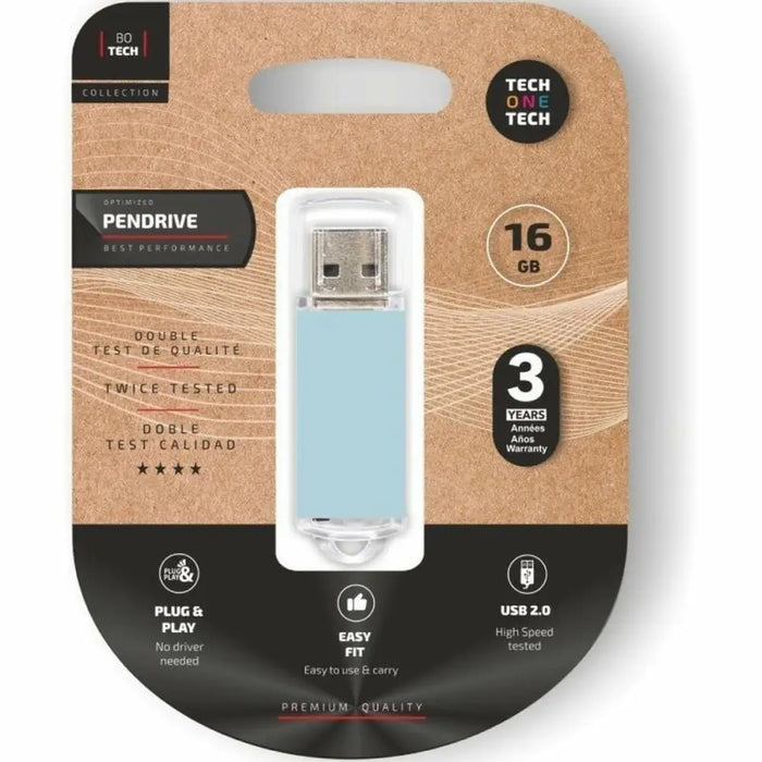 Pendrive Tech One Tech TEC3010-16 16 GB USB 2.0 - Компютър Мрежи и компоненти<<<Компютри| Електроника<<<BigBuy&&&USB