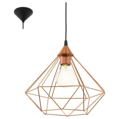 PENDULUM 1ХЭ27 Ф32.5 COPPER GRID EGLO TARBES - Пендели<<<Вътрешно осветление<<<Мебели и интериор<<<Praktiker