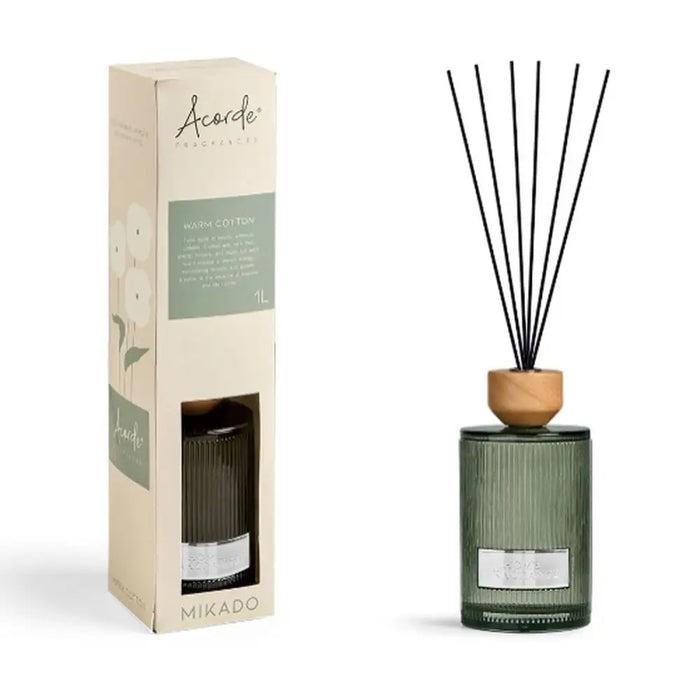 Perfume Sticks Acorde WARM COTTON 1 L (4 Units) - Почистване Прахосмукачки И Гладене<<<Дом