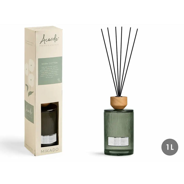 Perfume Sticks Acorde WARM COTTON 1 L (4 Units) - Почистване Прахосмукачки И Гладене<<<Дом