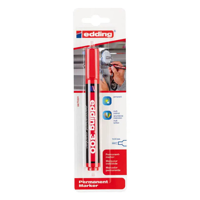 PERMANENT MARKER RED 300/1 EDDING - Маркери креди и други<<<Ръчни инструменти<<<Инструменти и