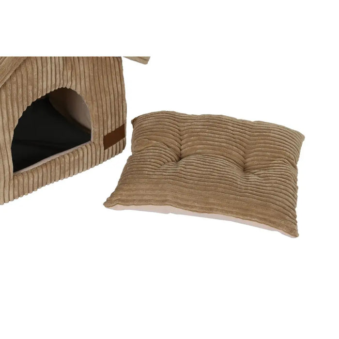 Pet bed DKD Home Decor 40 x 33 x 38 cm 48 x 37 x 40 cm Grey Camel Aluminium 2 Units - Домашни Животни<<<Дом