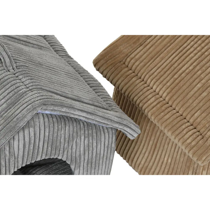 Pet bed DKD Home Decor 40 x 33 x 38 cm 48 x 37 x 40 cm Grey Camel Aluminium 2 Units - Домашни Животни<<<Дом