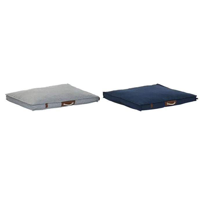 Pet bed DKD Home Decor 88 x 68 x 10 cm Navy Blue Light grey 2 Units - Домашни Животни<<<Дом Градина<<<BigBuy&&&Къщички