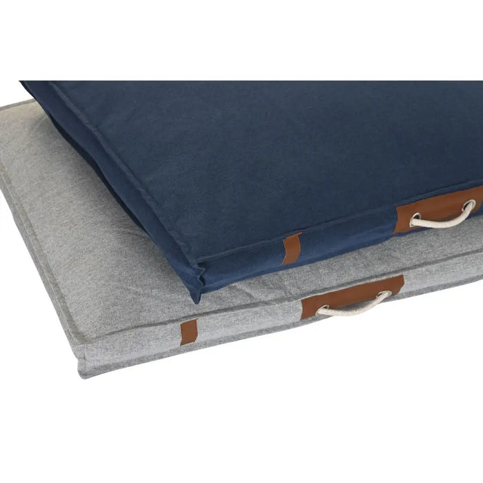 Pet bed DKD Home Decor 88 x 68 x 10 cm Navy Blue Light grey 2 Units - Домашни Животни<<<Дом Градина<<<BigBuy&&&Къщички