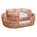 Pet bed Home ESPRIT White Light brown Metal synthetic rattan 50 x 35 x 14 cm (2 Pieces) - Домашни Животни<<<Дом
