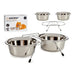 Pet feeding dish Mascow Silver Stainless steel 800 ml 16,3 x 8 x 34,5 cm 35 x 18,5 x 9 cm 17 x 6 x 34 cm Double