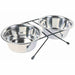 Pet feeding dish Trixie Black Double - Домашни Животни<<<Дом Градина<<<BigBuy&&&Купички за храна и вода<<<Домашни