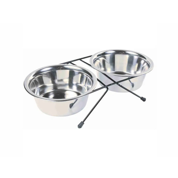 Pet feeding dish Trixie Black Double - Домашни Животни<<<Дом Градина<<<BigBuy&&&Купички за храна и вода<<<Домашни