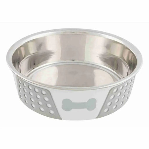 Pet feeding dish Trixie Blue White Grey Silicone Stainless steel 1,4 L - Домашни Животни<<<Дом