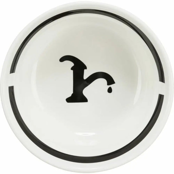 Pet feeding dish Trixie White Black 600 ml - Домашни Животни<<<Дом Градина<<<BigBuy&&&Купички за храна и вода<<<Домашни